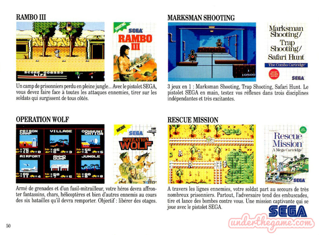 Catalogue Les Sports – Sega – 1992 [VF] - Jeux vidéo