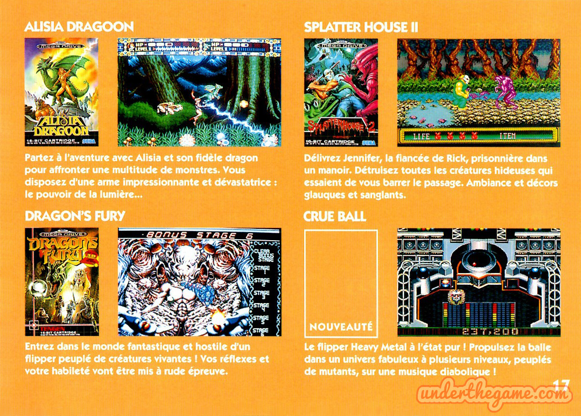 Rarissime et Collector !!! CATALOGUE COULEUR SEGA MEGADRIVE 127 JEUX