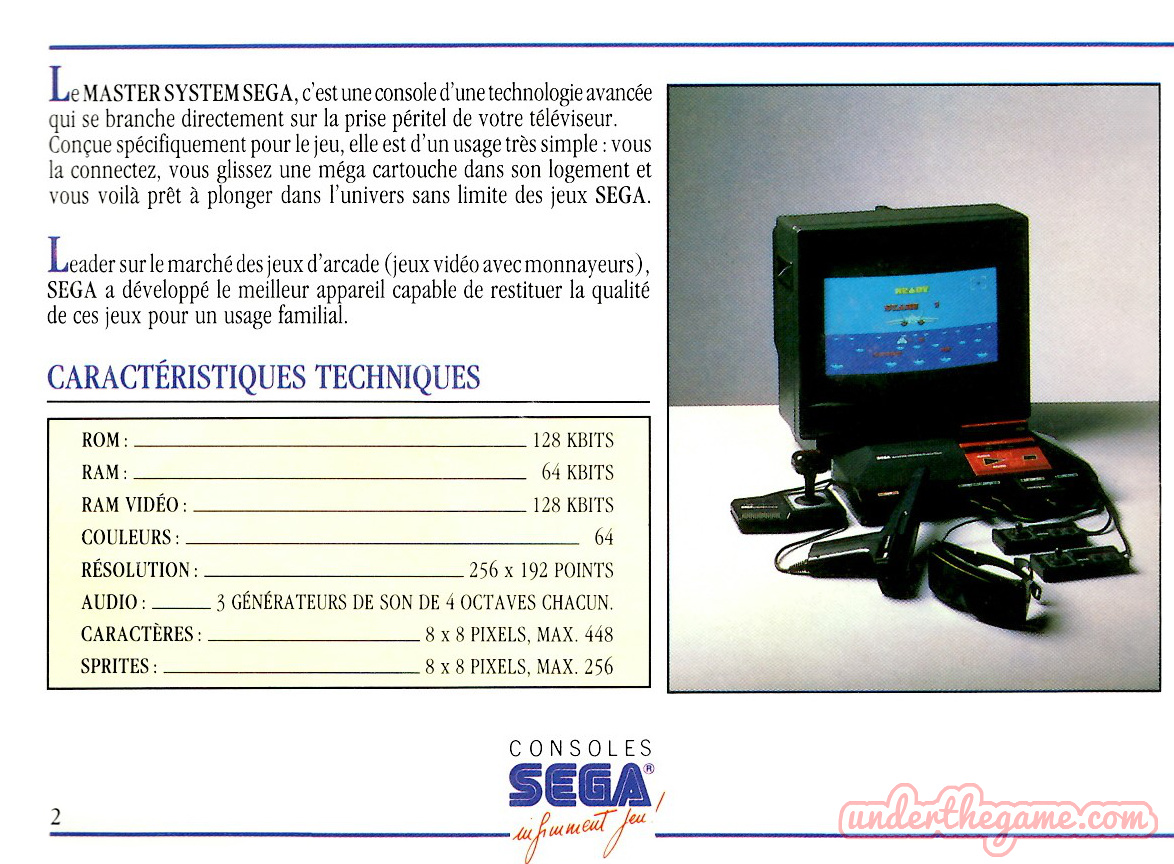 Catalogue Produits SEGA - Brochure Publicitaire Pour Master System & Mega Drive 32X (Très Bon état)