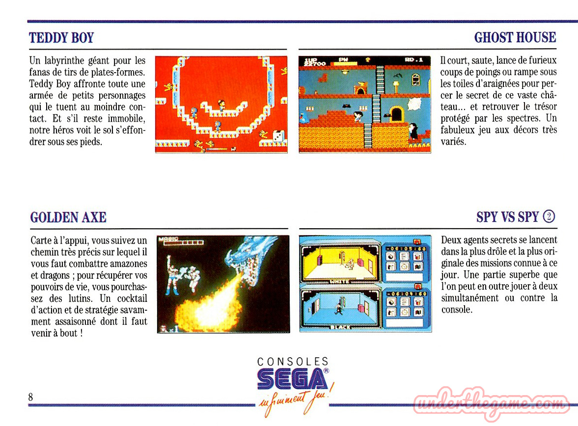 Jeu Parlour Games Complet Pour Sega Master System - Édition 1990, Multi-langue, Multi-joueur, En Bon état