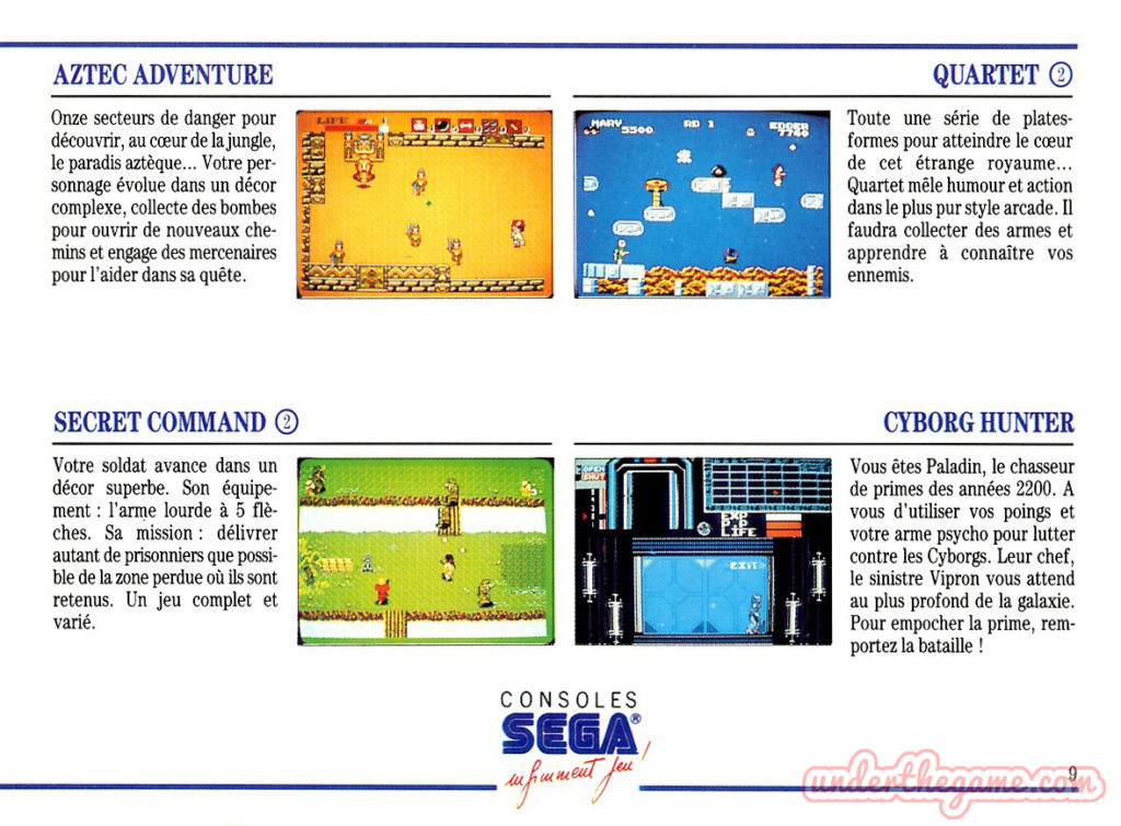 Sega - Master System Les Jeux 19921993 - France Catalogue