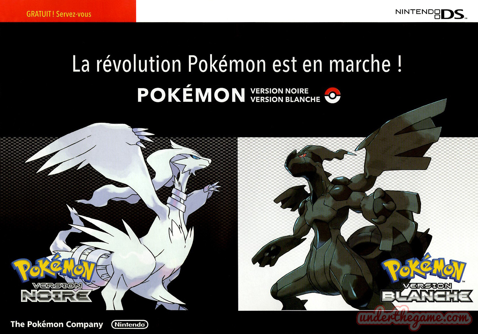 Brochure Pokémon versions Noire et Blanche – Nintendo DS – 2011 [VF