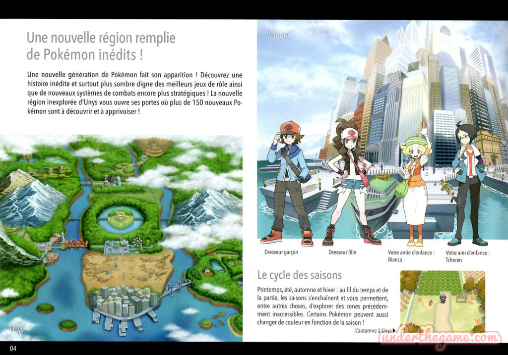 Brochure Pokémon versions Noire et Blanche – Nintendo DS – 2011 [VF